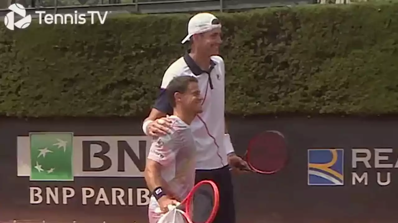 Schwartzman e Isner, il doppio inaspettato (che entusiasma il pubblico) al Foro Italico - Video