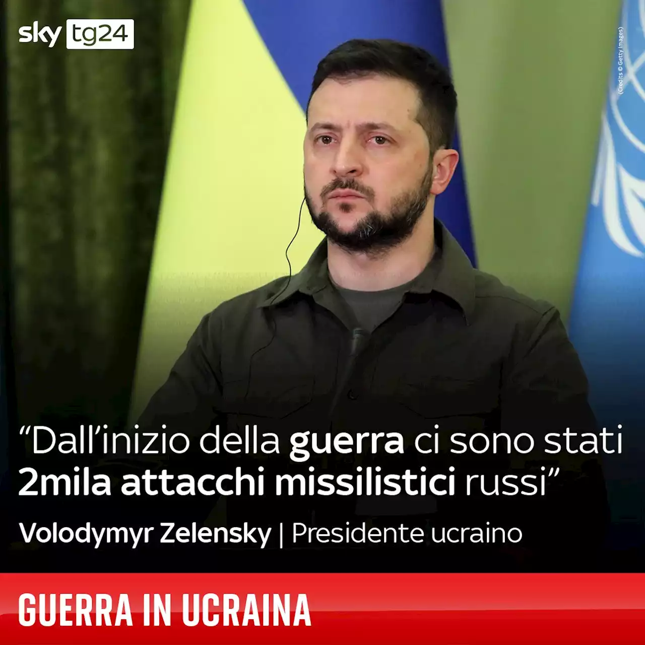 Zelensky: 'Da inizio guerra 2mila attacchi missilistici russi'