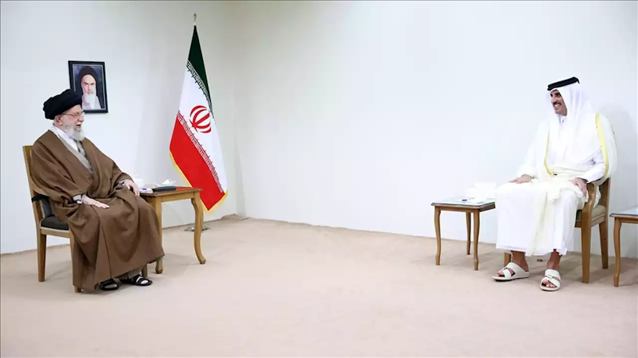 دیدار رهبر ایران و امیر قطر در تهران