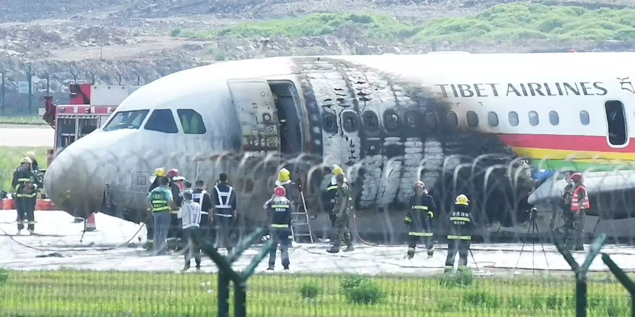 WATCH | Passengers run for lives after plane skidded on runway, burst into flames before takeoff | Businessinsider