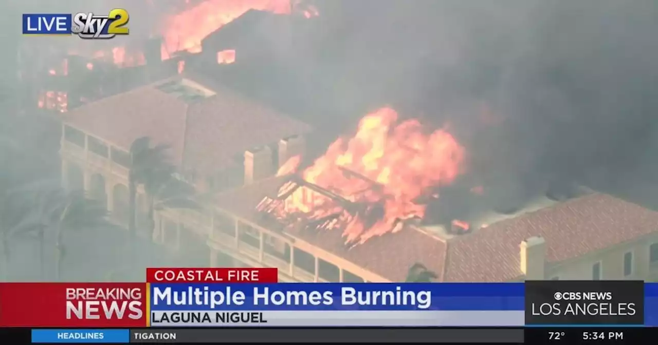 Coastal Fire: At least a dozen homes burning in Laguna Niguel