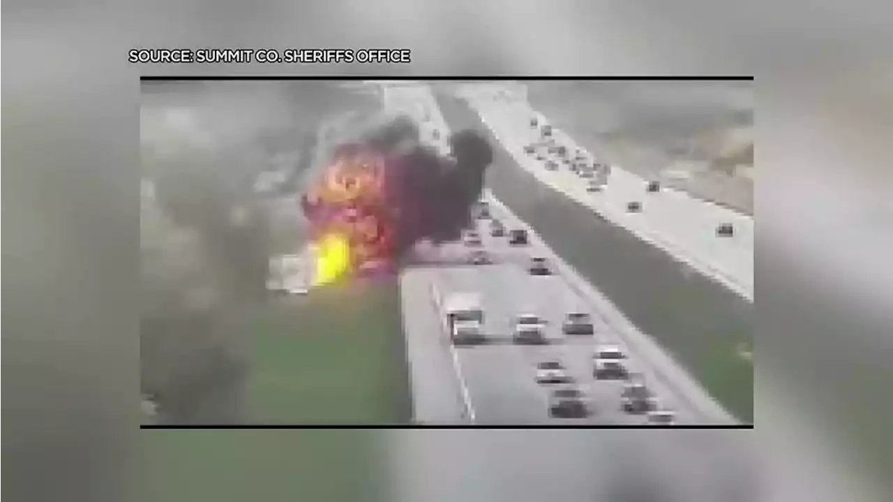 Dump truck, ODOT vehicle explode after Summit County crash on I-77 (video)