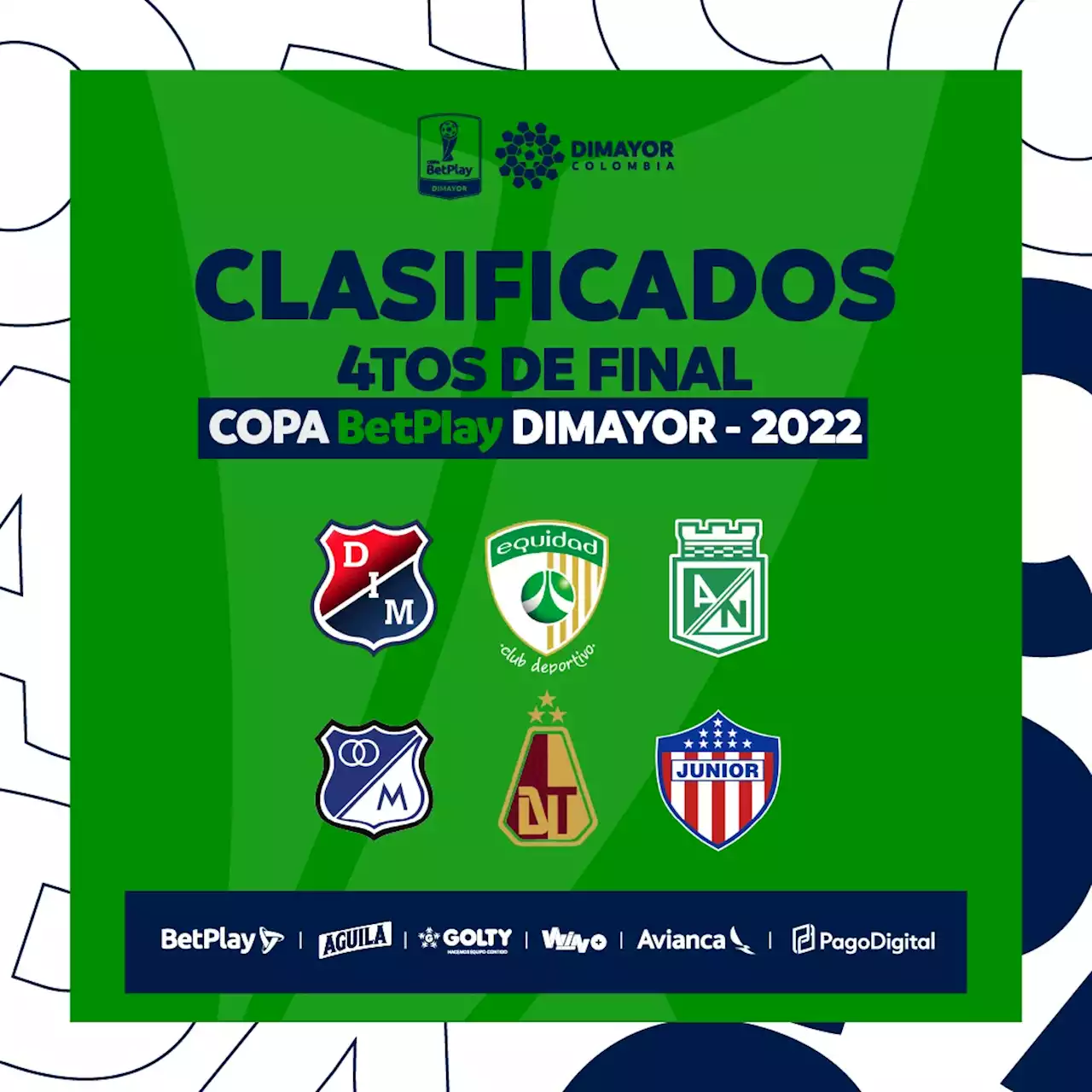 Conozca los primeros clasificados a los Cuartos de final por la Copa BetPlay DIMAYOR 2022