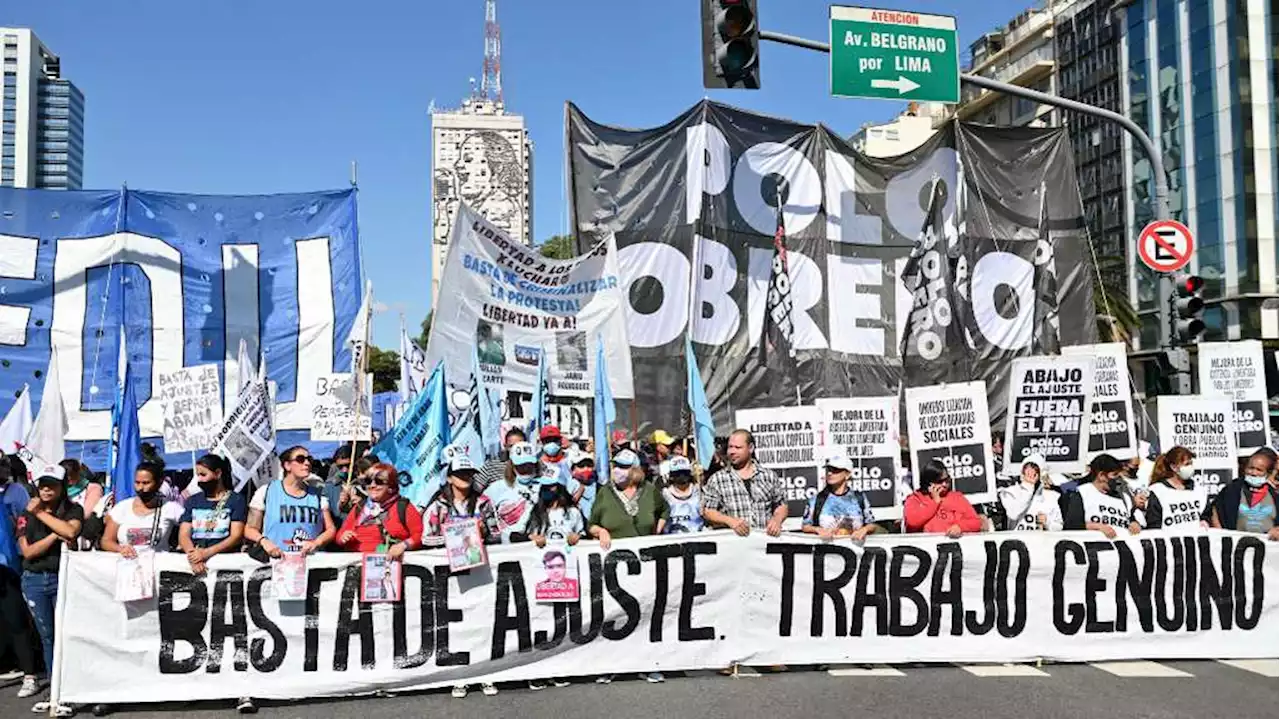 La marcha federal piquetera llega al centro porteño y se prevé caos en el tránsito