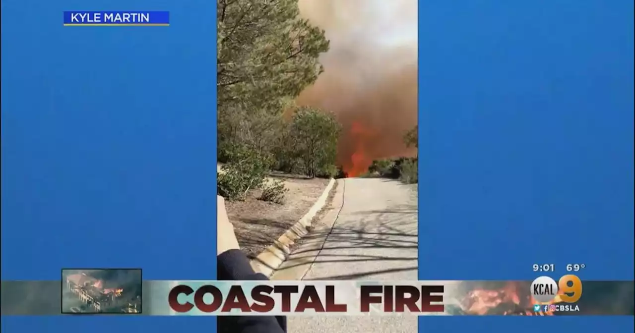 Hiker comes face to face with Coastal Fire in Laguna Niguel