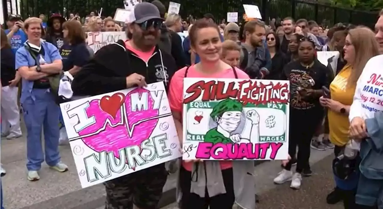 Nurses march in DC to honor fallen, call for changes