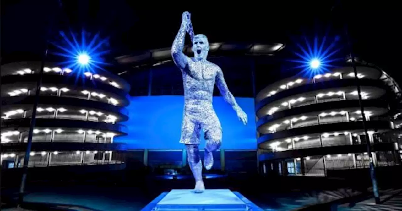 El Kun Ag�ero ya tiene su estatua en Manchester: muestra el mejor momento de su carrera