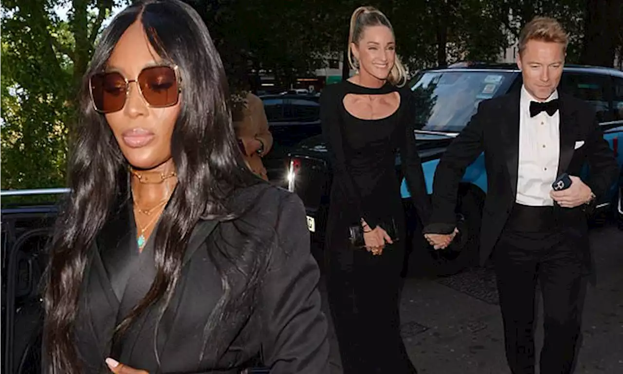 Naomi Campbell looks effortlessly chic at Elton John's AIDS dinner