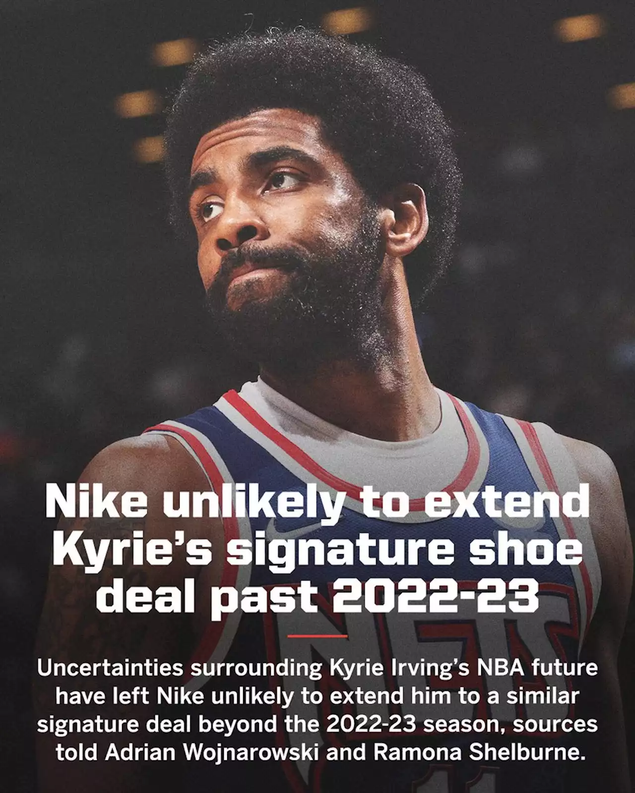 Sources: Nike unlikely to extend Kyrie shoe deal