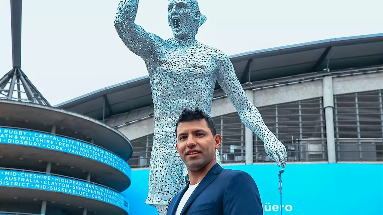 Así es la estatua con la que el Manchester City rinde homenaje al Kun Agüero