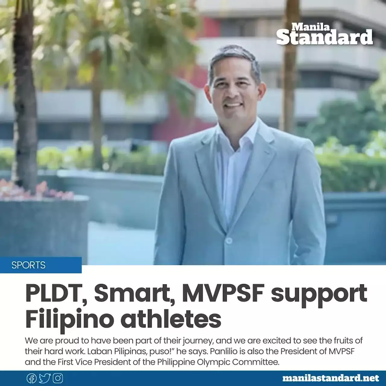 PLDT, Smart, MVPSF support Filipino athletes