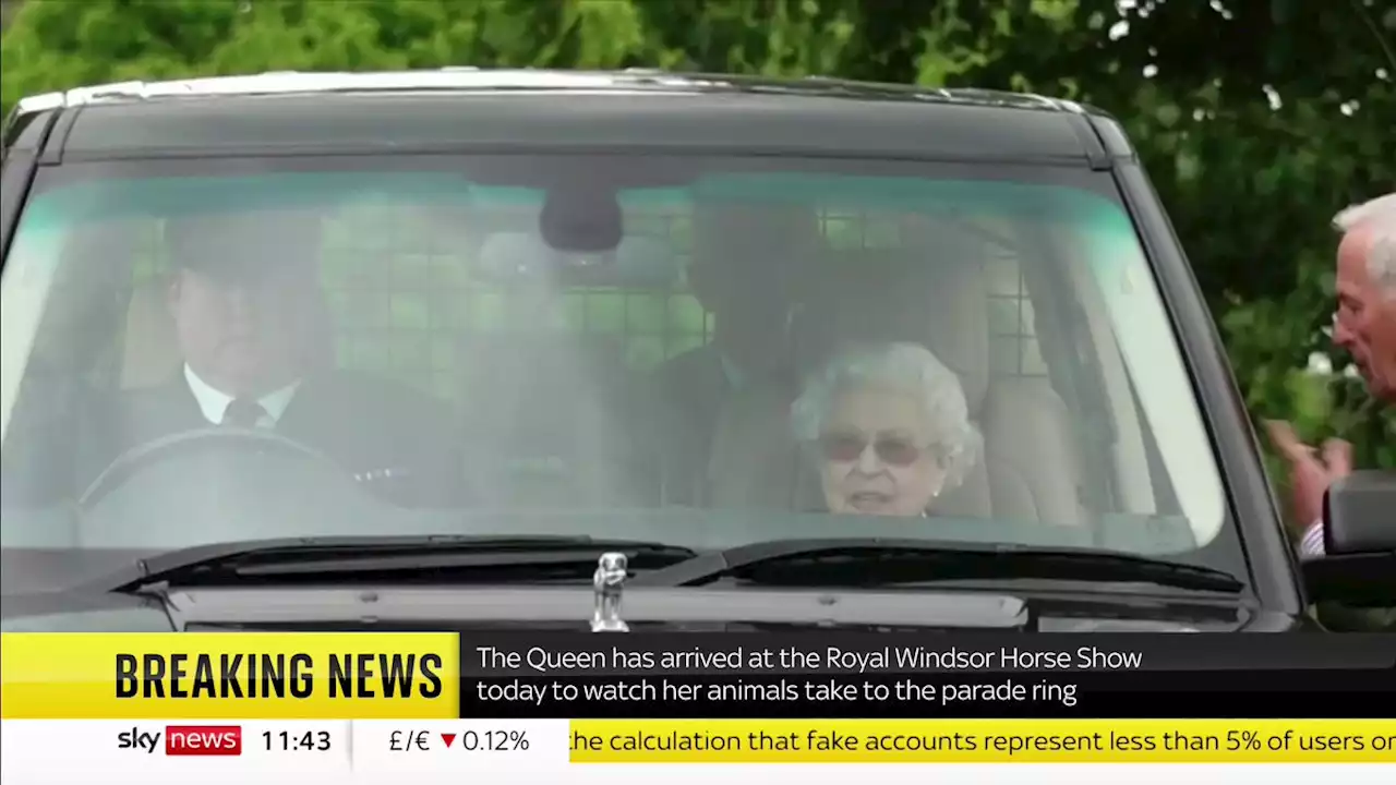 Queen pictured smiling and laughing at Royal Windsor Horse Show - days after missing State Opening of Parliament