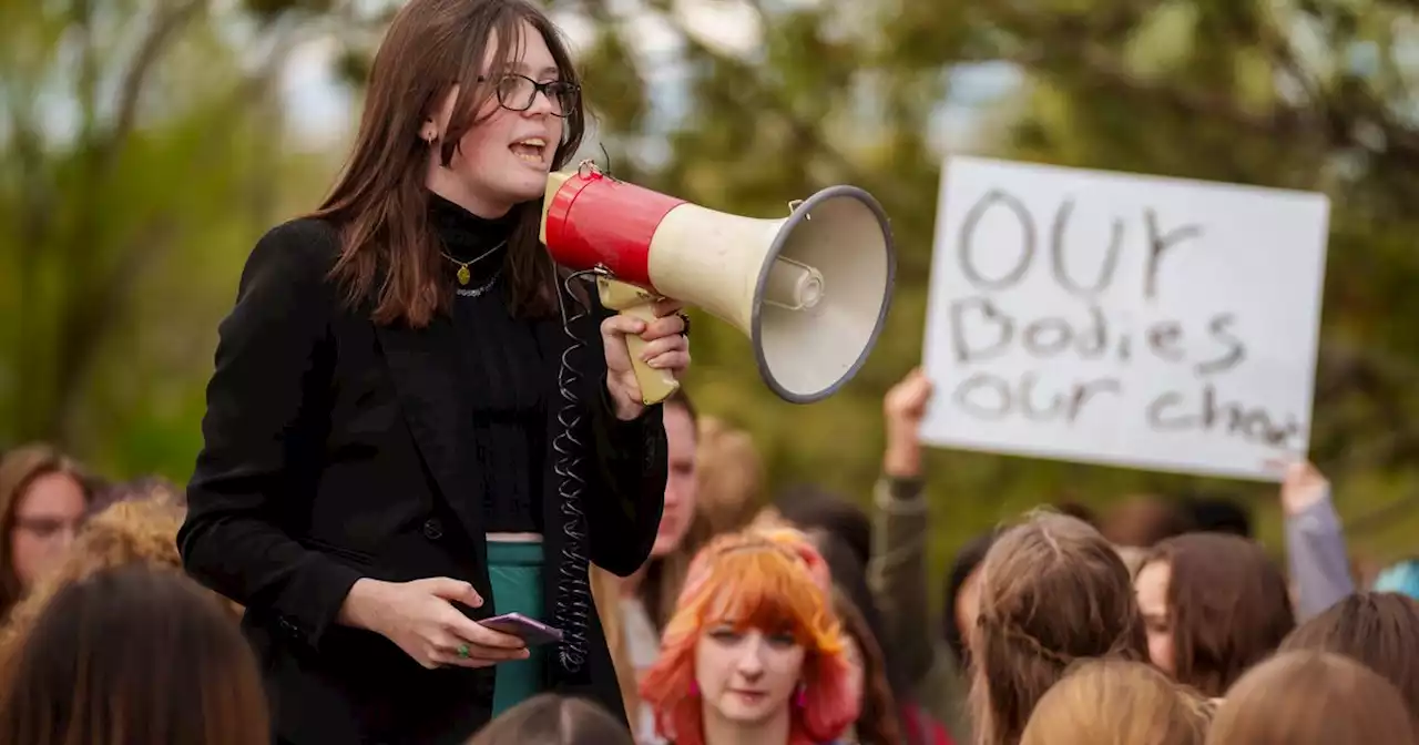 Hundreds of students walk out in support of abortion rights at several Utah high schools