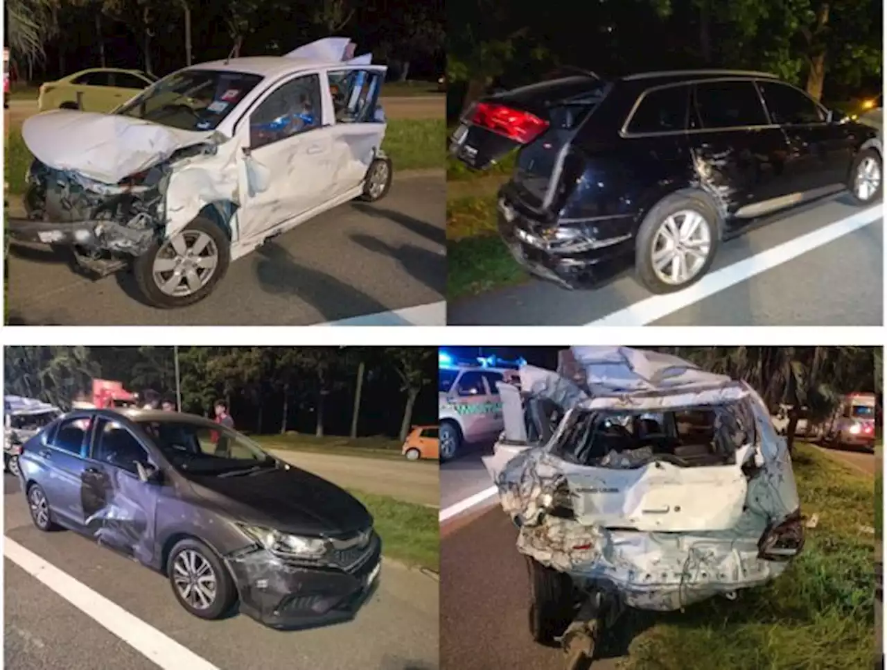 Lorry with faulty brakes causes 10 car pile-up, two children injured