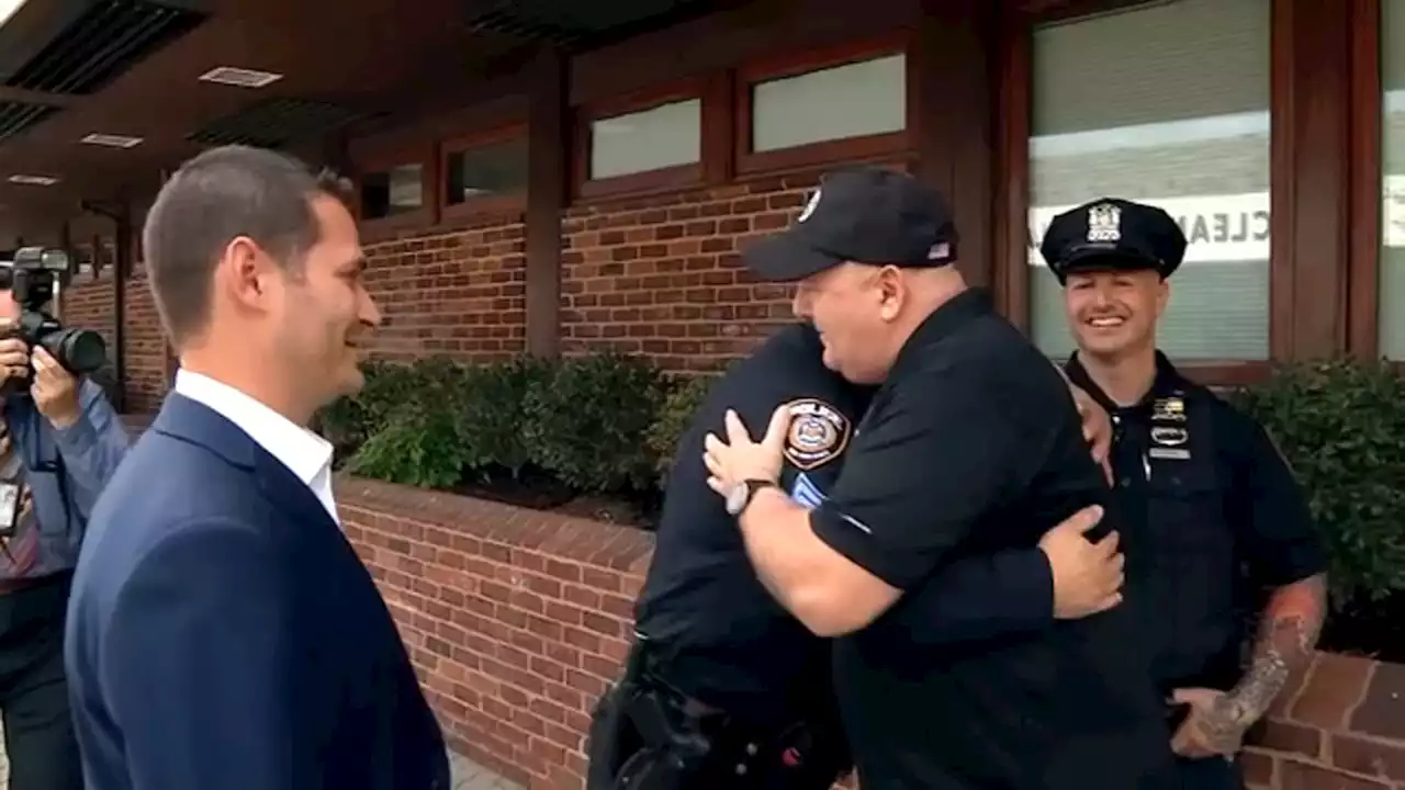 Long Island man reunited with doctor, officers who saved his life at airport