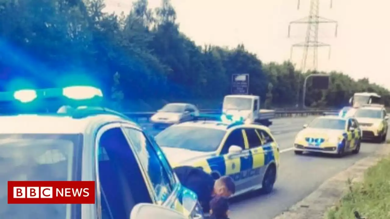 M3: Cyclist found riding along motorway arrested