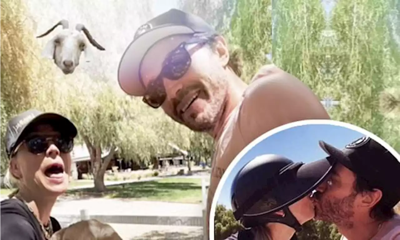 Kaley Cuoco passionately kisses new boyfriend Tom Pelphrey at barn