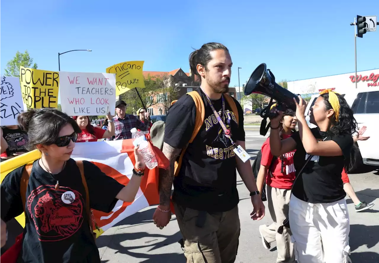 North High School teacher Tim Hernández put on leave after joining student walkout