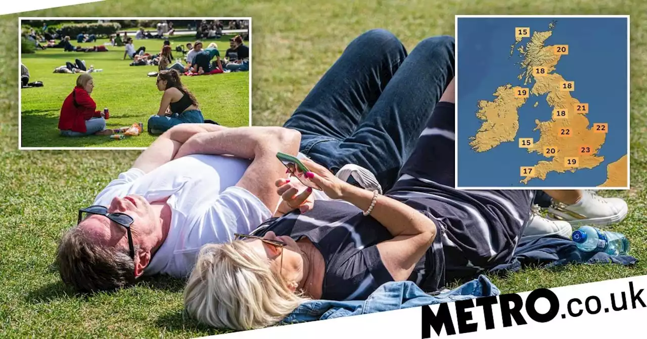 Britain to sizzle in 24°C heat on 'warmest day of year so far'