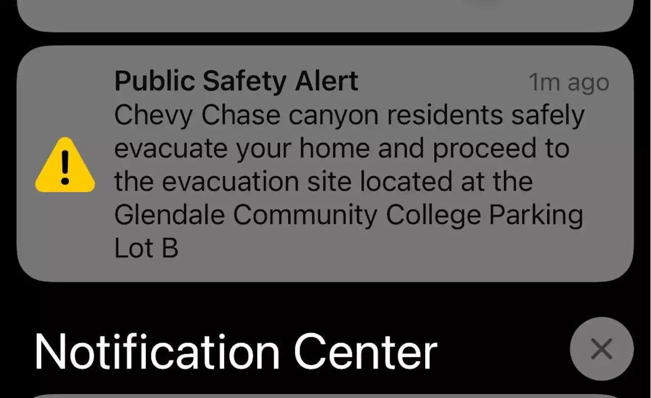 Emergency Alert for Drill Evacuation in Chevy Chase Canyon Confuses, Alarms SoCal Residents