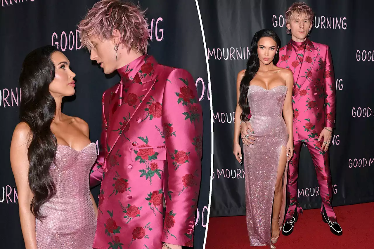 Megan Fox and Machine Gun Kelly match in pink at ‘Good Mourning’ premiere