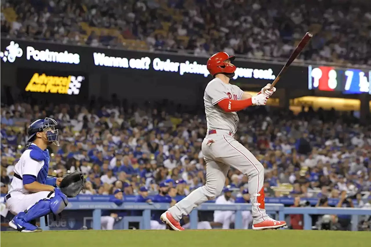 Phillies triumph in rollercoaster extra-innings battle with Dodgers, 12-10