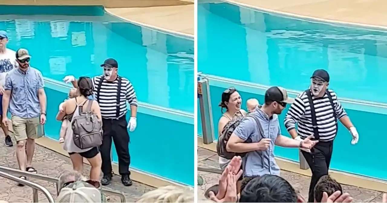 Watch A Mime Teach An Oblivious Dad A Lesson That A Lot Of Men Need