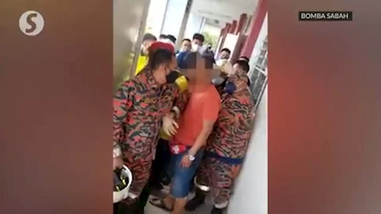 Firemen comes to the rescue of student who went amok in Penampang