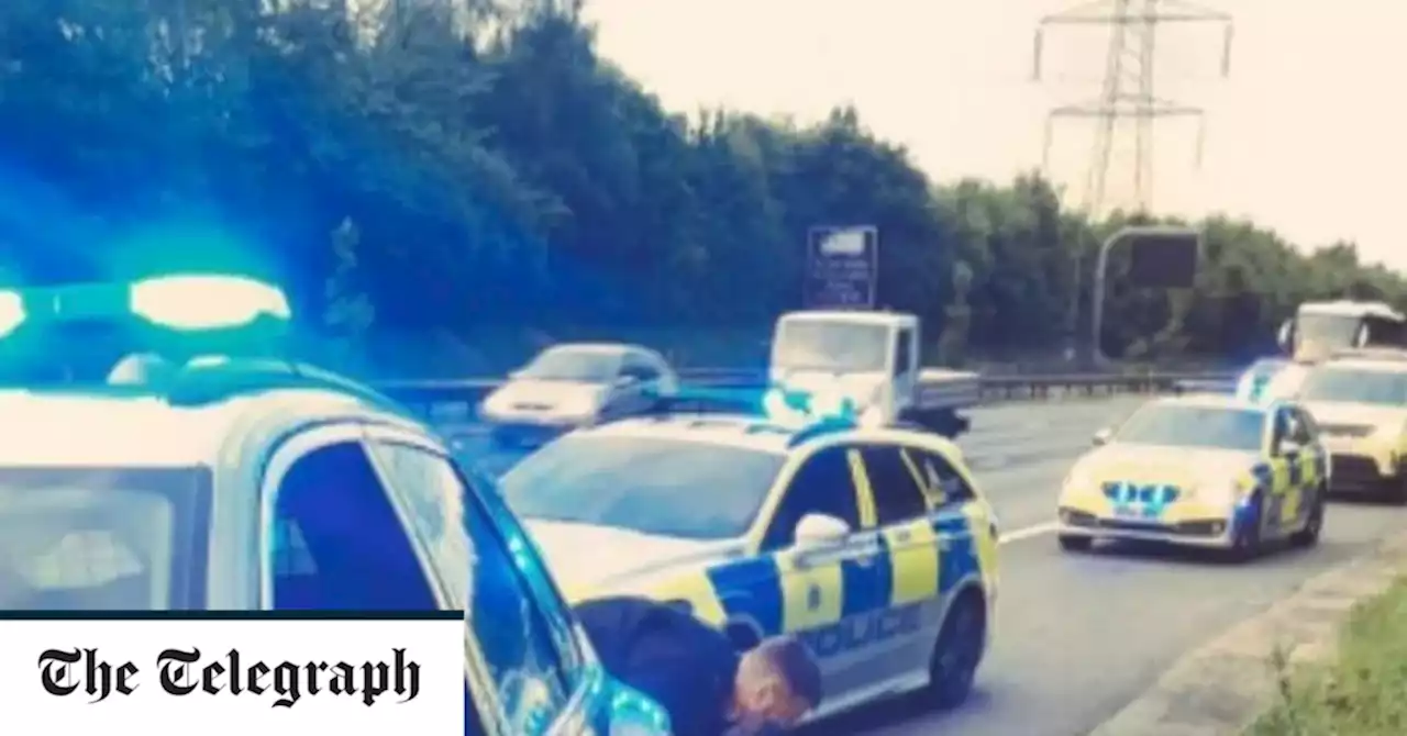 Cyclist arrested for riding down middle lane of M3