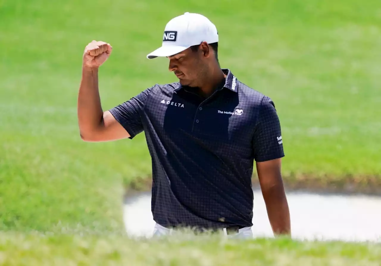 Sebastian Munoz holes out from bunker for eagle, maintains lead at steamy AT&T Byron Nelson