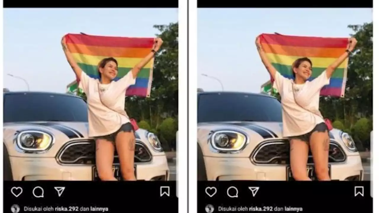 Nikita Mirzani Bentangkan Bendera Pelangi, Dukung LGBT?