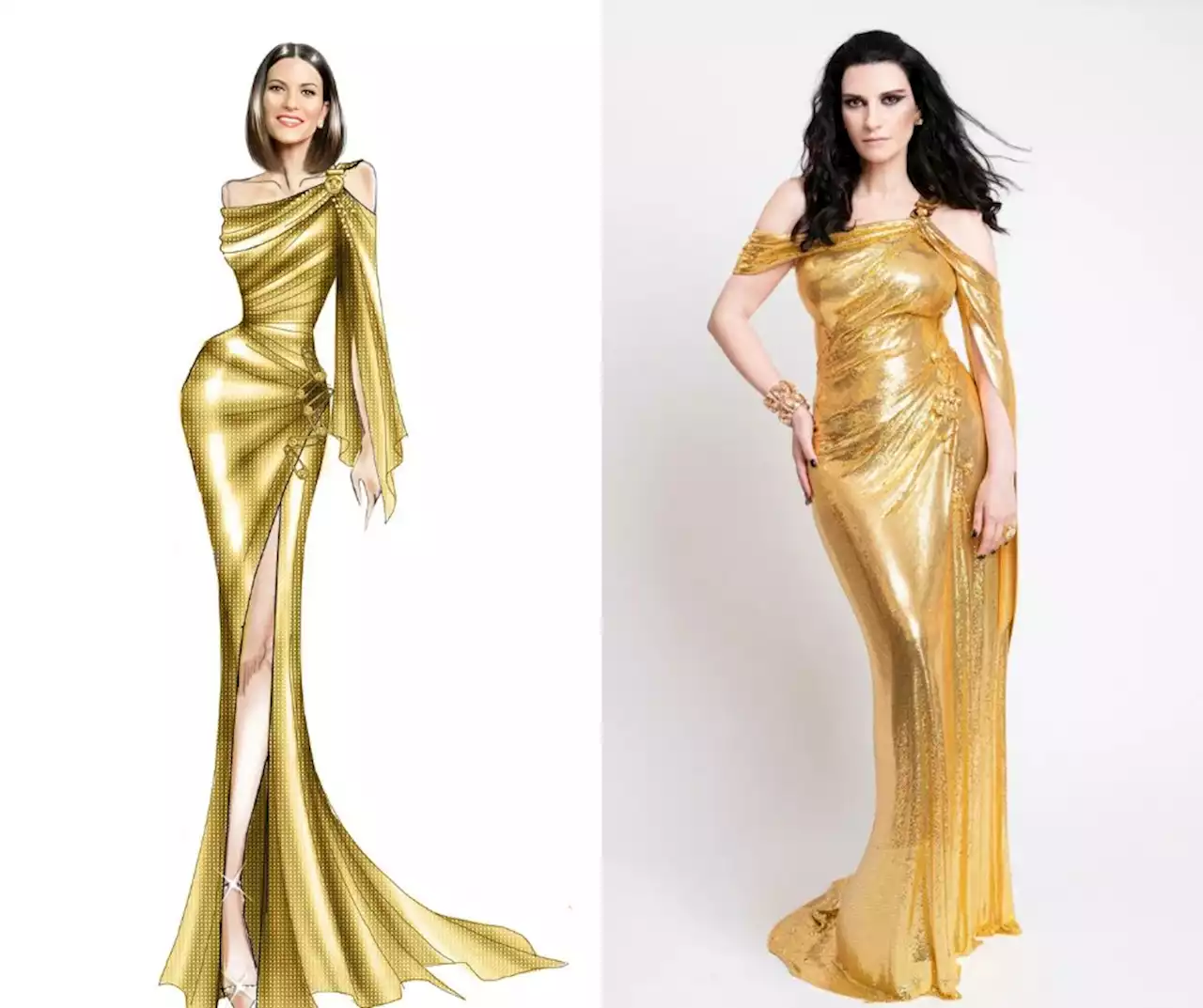 Laura Pausini all'Eurovision 2022 in Versace per la finale - foto esclusive