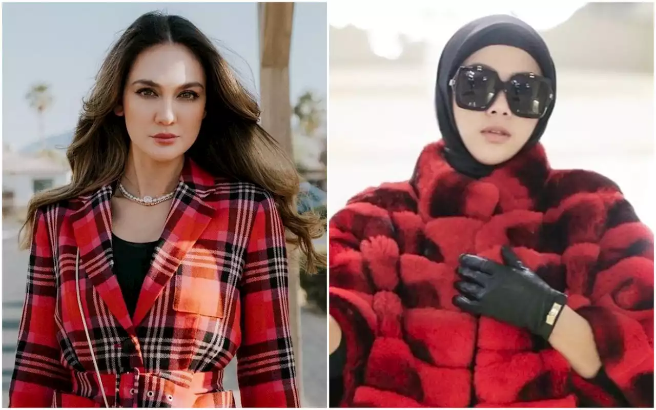 Luna Maya dan Syahrini Kompak Kenakan Topi Serupa, Suka Style yang Mana?