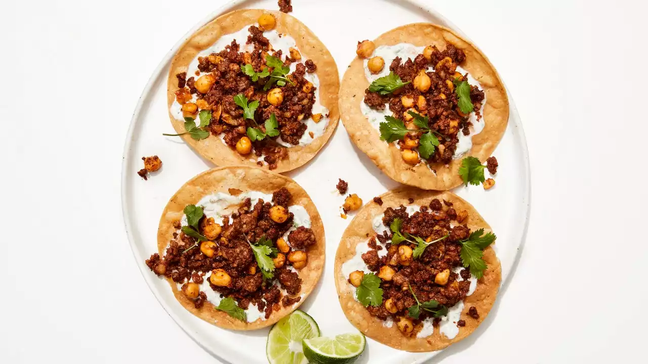 Chickpea and Chorizo Tostadas