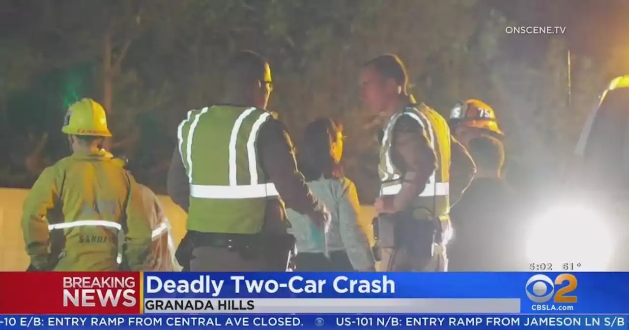 3 dead, 1 injured in fiery 2-car crash in Granada Hills