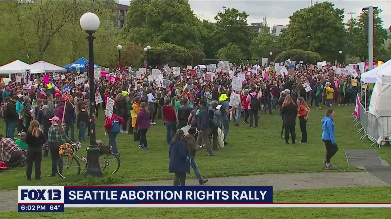 Thousands rally for abortion rights across Puget Sound, joining a nationwide day of action