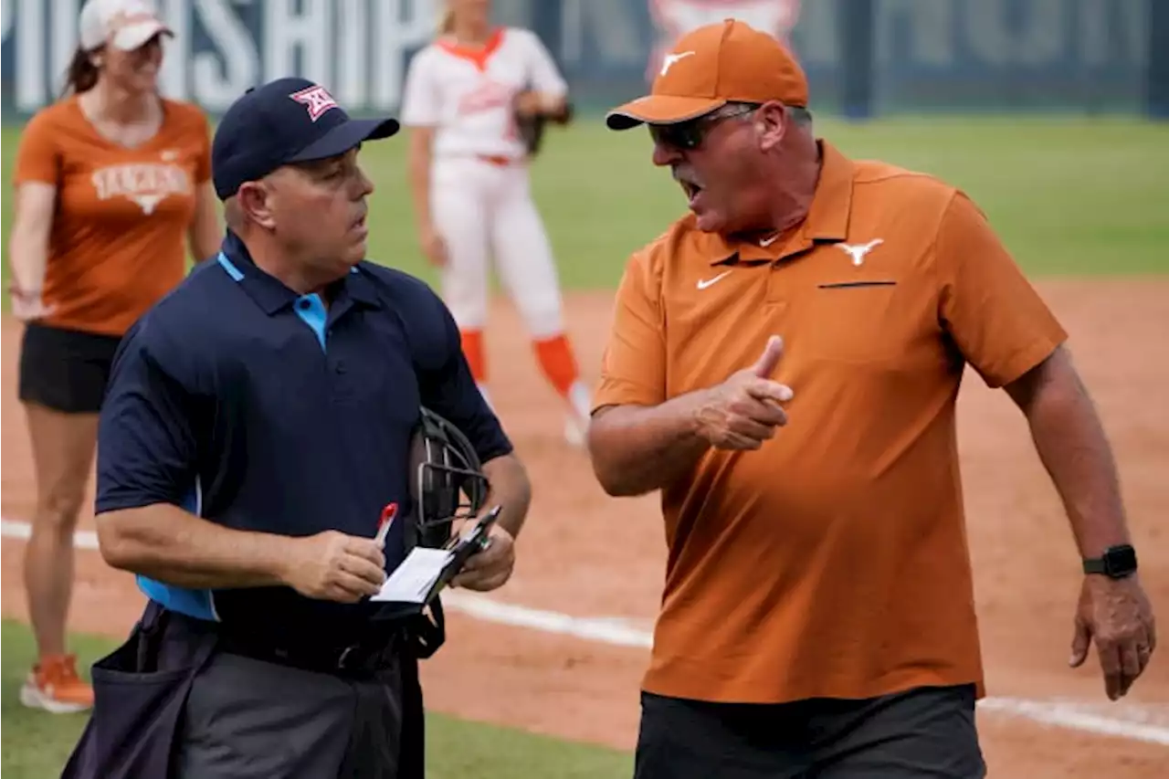 Texas softball coach issues second apology for giving umps the finger after being ejected from Big 12 Championship semifinal game