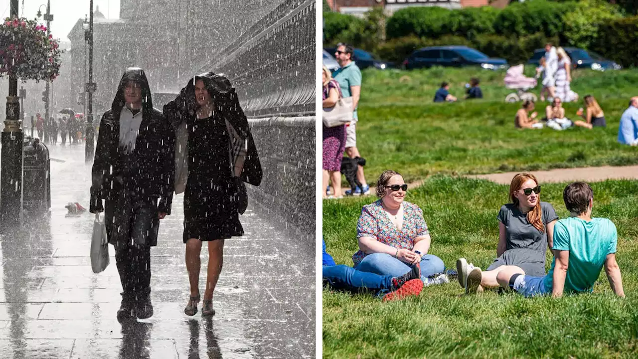 Tropical storm: Brits to be battered by rain as Met office issues yellow alert ahead of heatwave