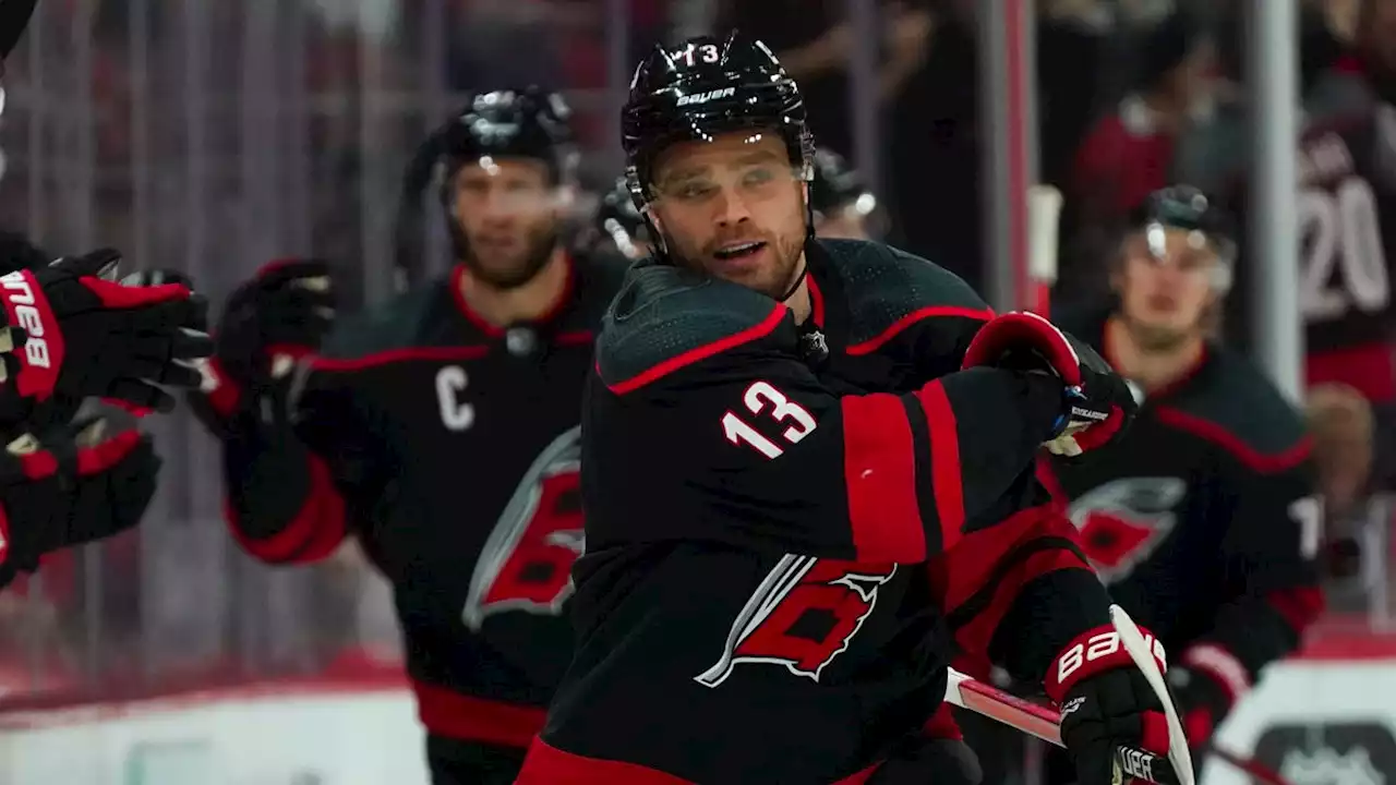 Max Domi scores twice, Antti Raanta has 27 saves as Carolina Hurricanes beat Boston Bruins in Game 7