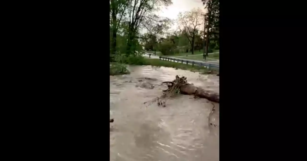 VIDEO: Police show streets underwater in North Canton, urge residents to not drive in flooded waters