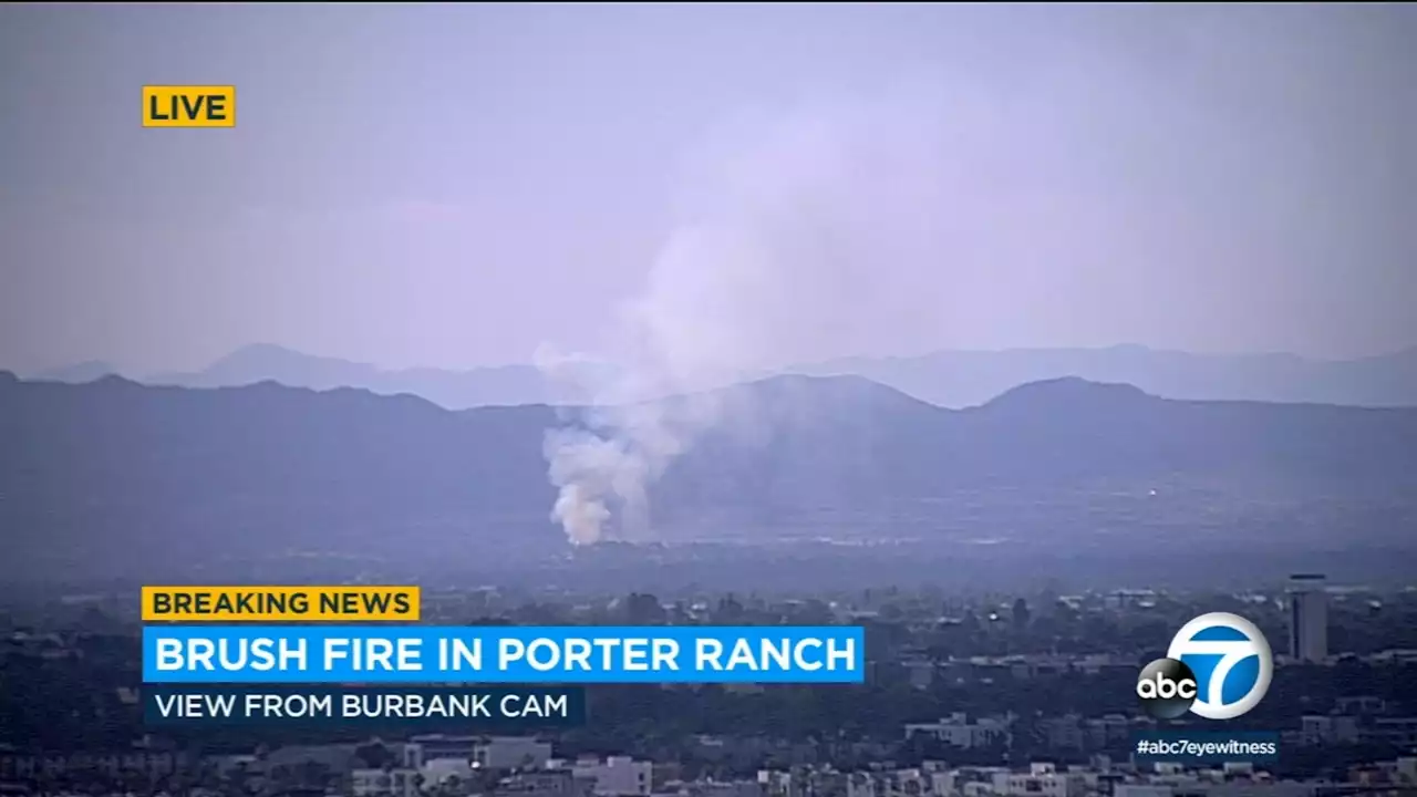 Over 100 firefighters battling major emergency brush fire in Porter Ranch