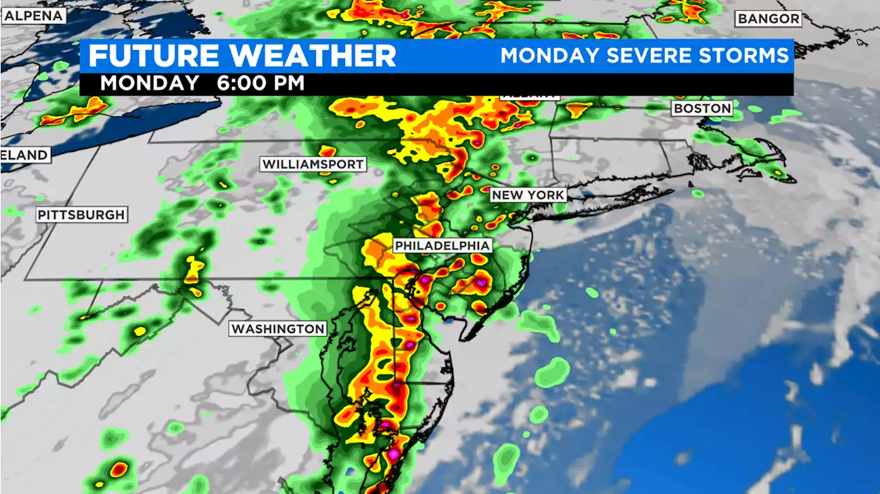 Enhanced Risk For Severe Weather Across Philadelphia Region Monday Afternoon