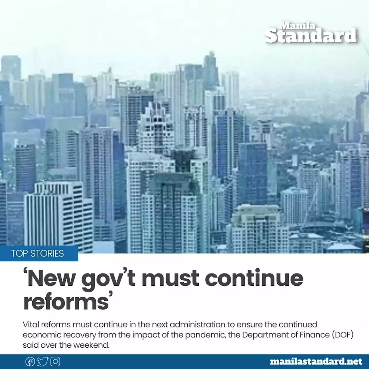 ‘New gov’t must continue reforms’