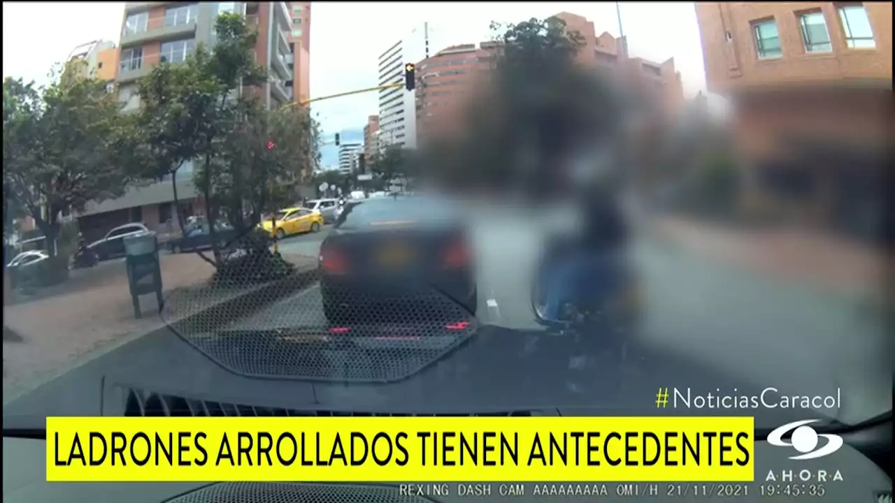 Señalados ladrones en moto arrollados en Bogotá tienen antecedentes por varios delitos