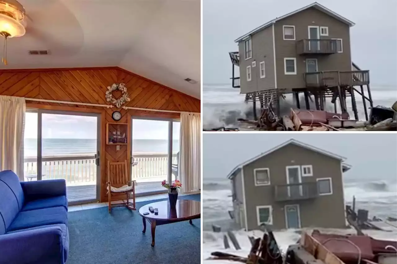 $381K Outer Banks oceanfront home swept away by waves in shocking video