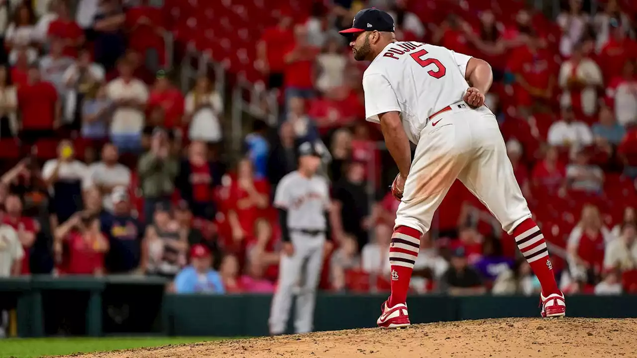 Albert Pujols pitches for first time as St. Louis Cardinals rout San Francisco Giants