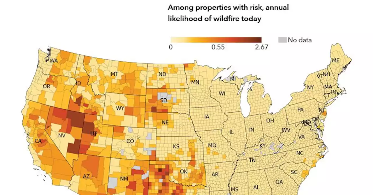 Over half of US properties face at least some wildfire risk