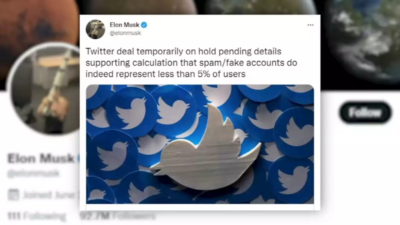 Musk: Doubt about spam accounts could scuttle Twitter deal