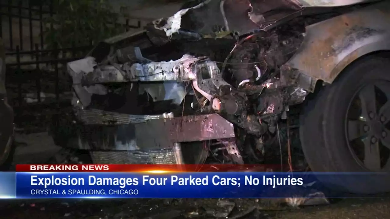 Explosion damages 4 cars in Humboldt Park