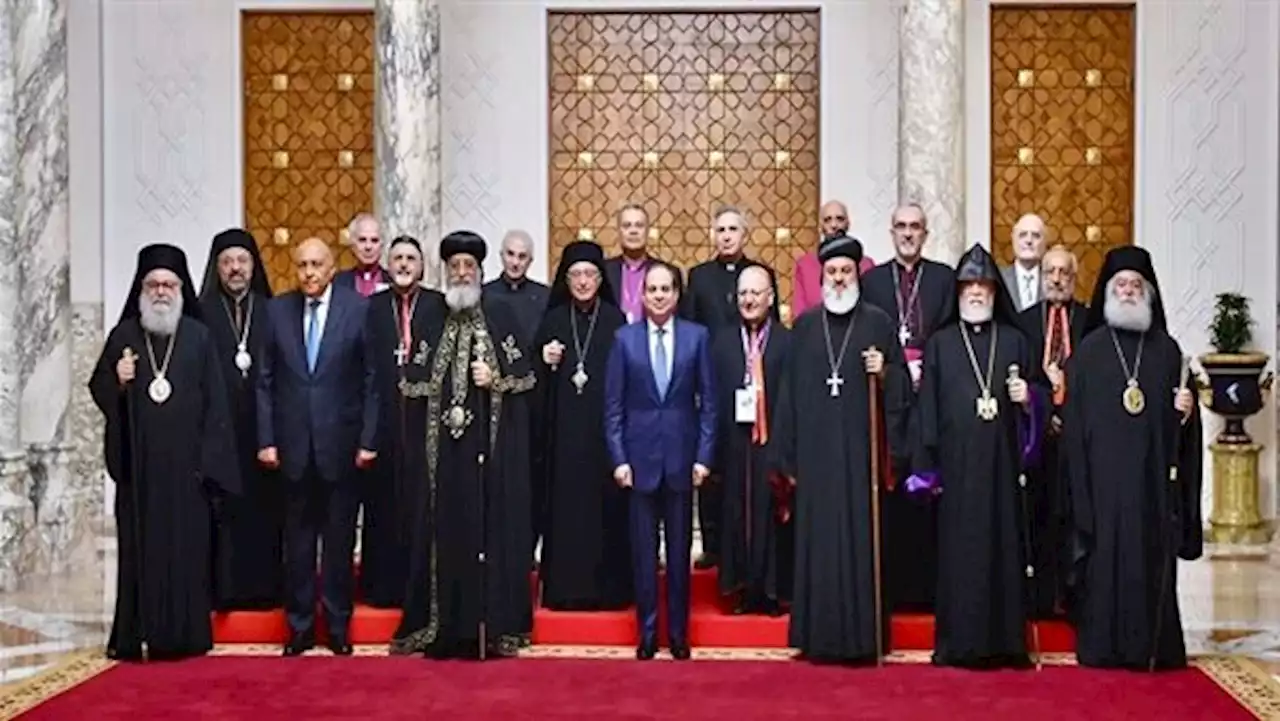 رسائل السيسي لرؤساء مجلس كنائس الشرق الأوسط